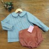 eva castro conjunto niño vichy azul+ pana erica