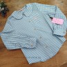 eva castro camisa cuadro vichy azul erica