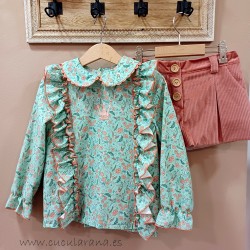 eva castro conjunto niña Liberty pajarito
