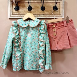 eva castro conjunto niña Liberty pajarito