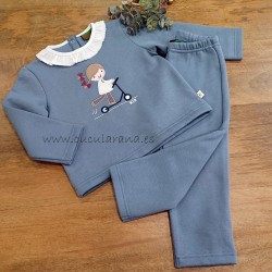 chandal niña azul patinete KIZ