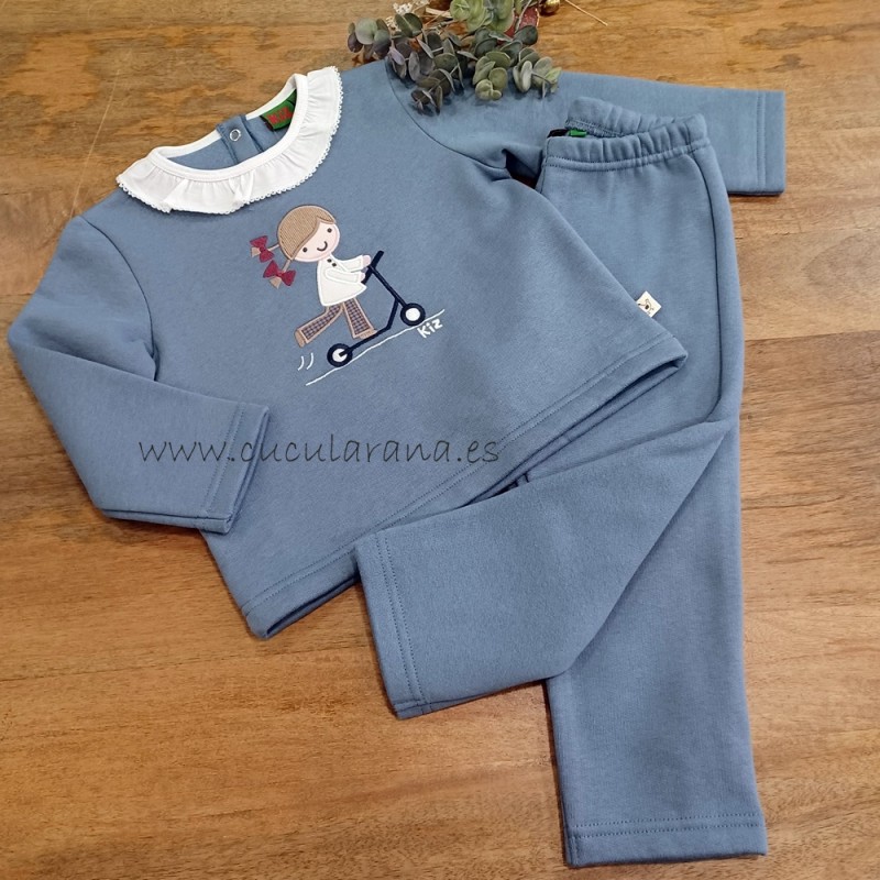 chandal niña azul patinete KIZ