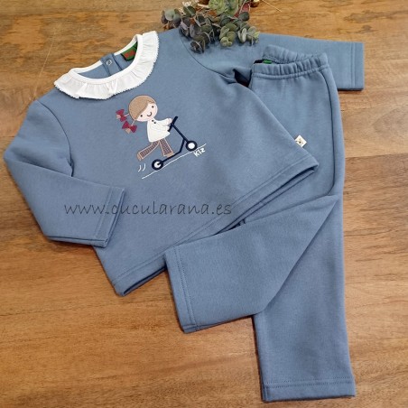 chandal niña azul patinete KIZ