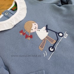 chandal niña azul patinete KIZ