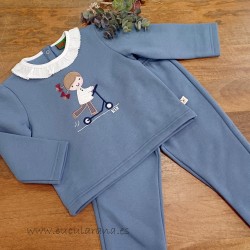 chandal niña azul patinete KIZ