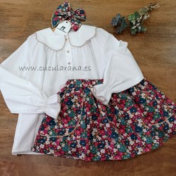Conjunto de niña blusa y short falda Ámsterdam