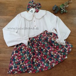 Conjunto de niña blusa y short falda Ámsterdam