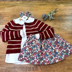Conjunto de niña blusa y short falda Ámsterdam