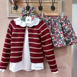 Conjunto de niña blusa y short falda Ámsterdam