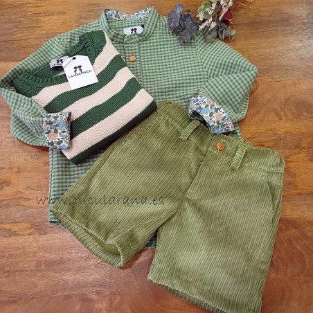 Conjunto niño pana olivo de la martinica