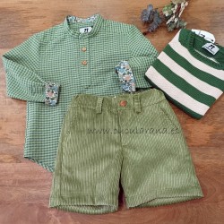 Conjunto niño pana olivo de la martinica