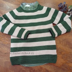jersey rayas olivo de la martinica