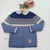 Eva castro Jersey niño azul grecas