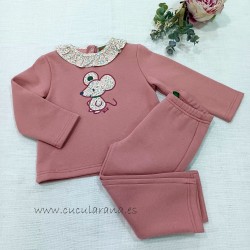 Conjunto Chándal niña rosa...