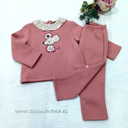 Conjunto Chándal niña rosa RATITA de kiz