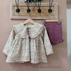 Cesar Blanco conjunto de niña Berenjena