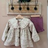 Cesar Blanco conjunto de niña Berenjena