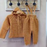 Cesar blanco conjunto bebe mostaza