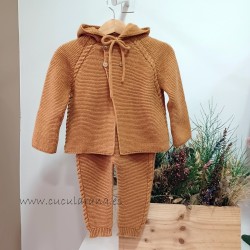 Cesar blanco conjunto bebe mostaza