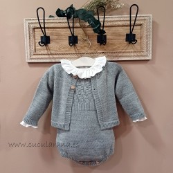 Cesar Blanco conjunto bebe gris