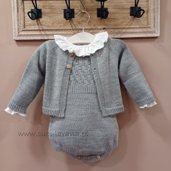 Cesar Blanco conjunto bebe gris