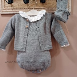 Cesar Blanco conjunto bebe gris