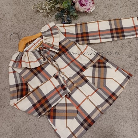 mia y lia blusa cuadros tartan