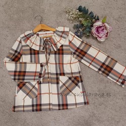 mia y lia blusa cuadros tartan