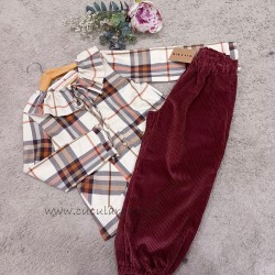 mia y lia blusa cuadros tartan