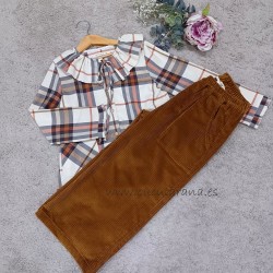 mia y lia blusa cuadros tartan