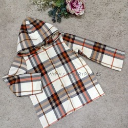 Camisa niño capucha cuadros mia y lia