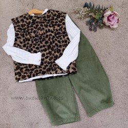 Mia y Lia Chaleco borreguito print