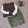 Mia y Lia Chaleco borreguito print