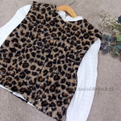 Mia y Lia Chaleco borreguito print