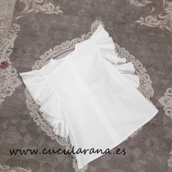 Blusa Blanca Volante de MIA Y LIA