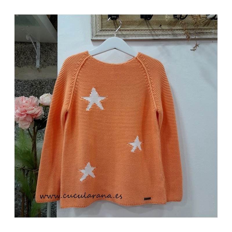 Jersey  Estrellas  NARANJA/BLANCO de CESAR BLANCO