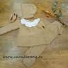 Conjunto de bebe de PRIMERA PUESTA CAMEL de CESAR BLANCO